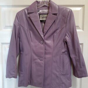 Lovely Lavender Leather Women's Jacket Small - Pelle Studio - Wilsons - Perfect!
